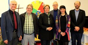 Dr. Michael Wollek (von links), Mirko Witkowski, Sabine Wölfle, Roland Flaig, Ulrike Broy und Ludger Bernhard.