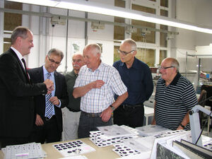 Matthias Stotz (von links) mit Ergun Can, Werner Klank, Michael Porzelt, Walter Börner und Guiseppe Agosta.