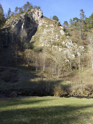 Die Überreste der Ruine Ramstein im Bernecktal.