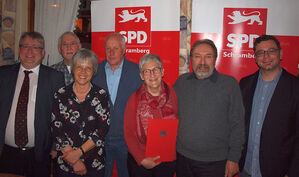 Ehrungen bei der SPD für langjährige Mitgliedschaft.